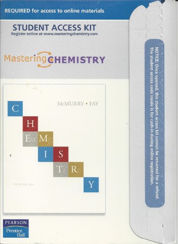 masteringchemistry student access kit for chemistry 5th edition mcmurry, john e. 0136156630, 9780136156635