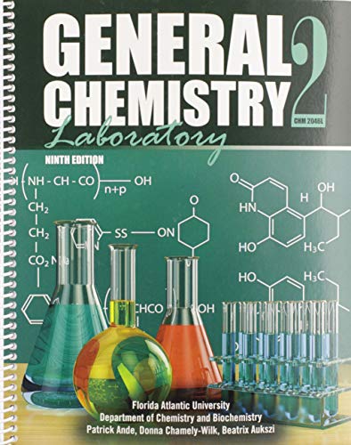 general chemistry 2 laboratory chm 2046l 9th edition florida atlantic university dept of chemistry