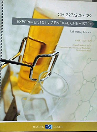 experiments in general chemistry laboratory manual  deborah berkshire exton 0738080926, 9780738080925
