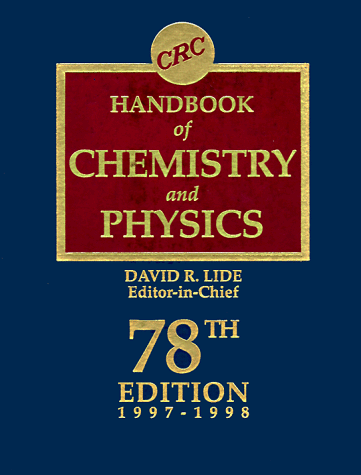 crc handbook of chemistry and physics 78th edition david linde 0849304784, 9780849304781