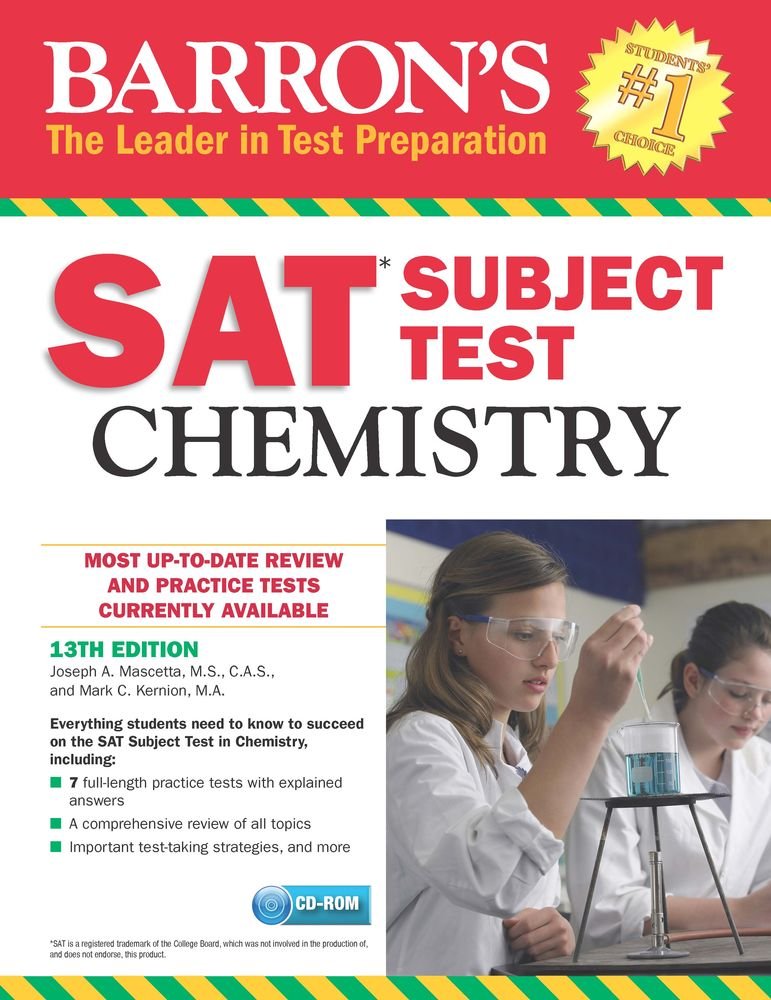 barrons sat subject test chemistry ro 13th edition 13th edition mascetta m.s., joseph a., kernion m.a., mark