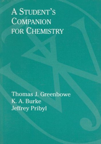 a students companion for chemistry 2nd edition bodner, george m., pardue, harry l. 0471144363, 9780471144366