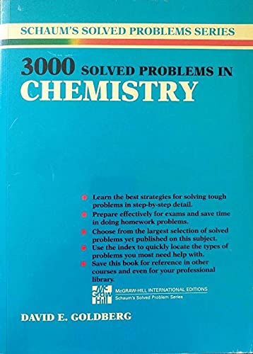 3000 solved problems in chemistry  david goldberg 0071144048, 9780071144049
