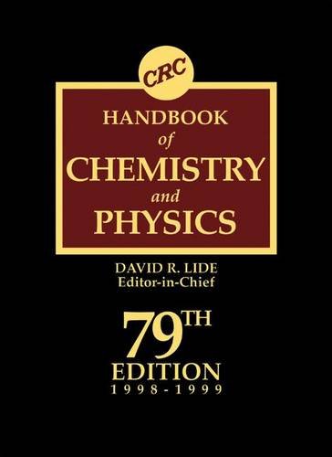 crc handbook of chemistry and physics 79th edition lide david r. et.al 0849304792, 9780849304798