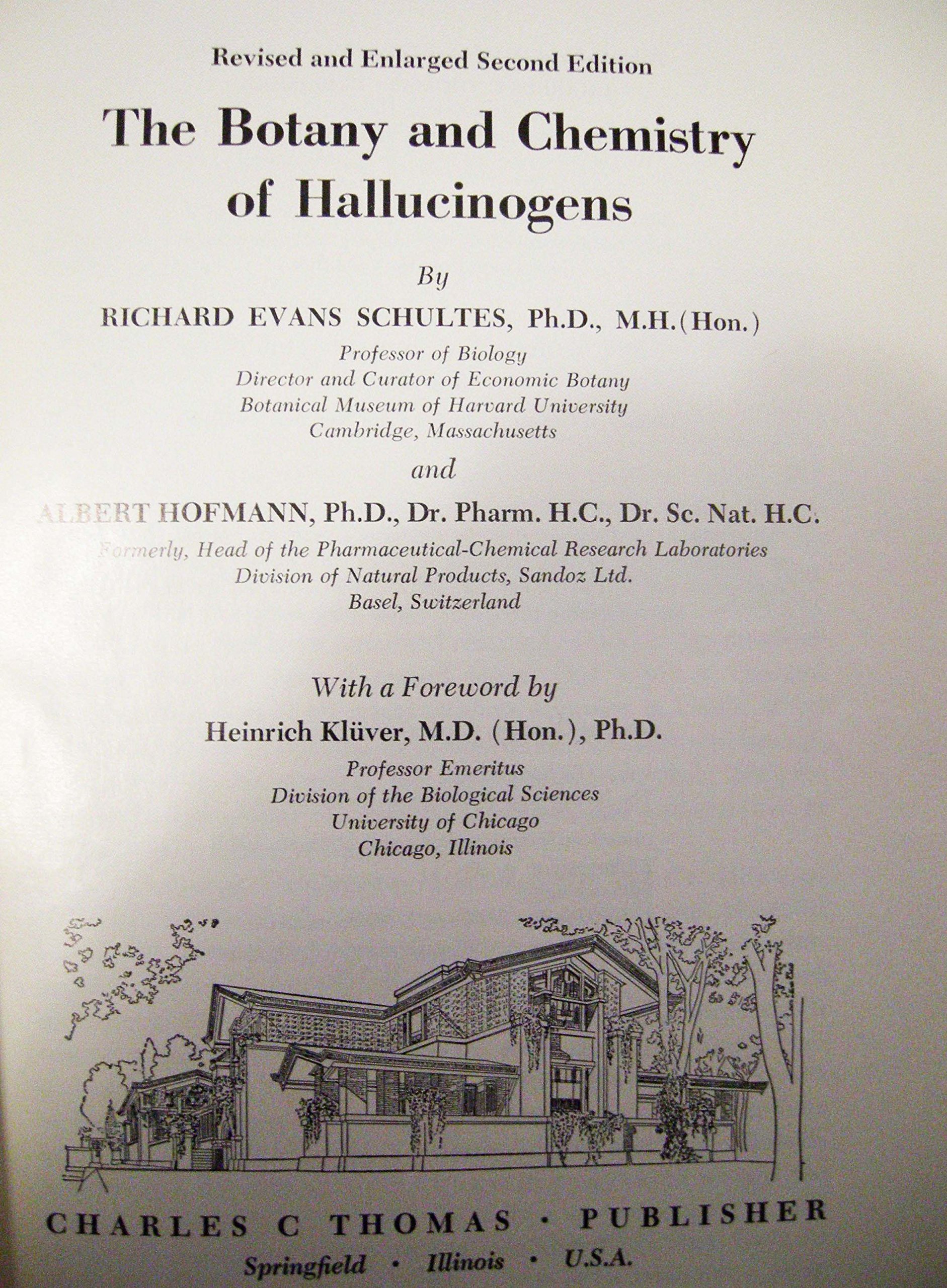 the botany and chemistry of hallucinogens 2nd revised & enlarged edition richard evans schultes, albert