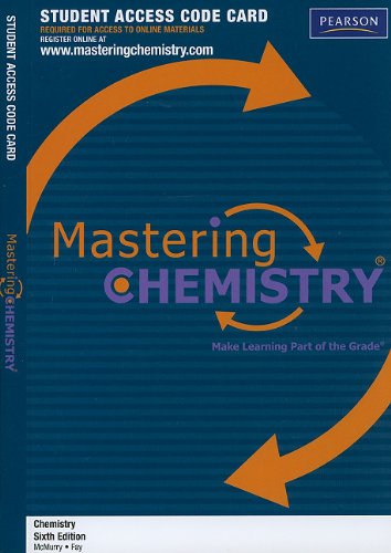 masteringchemistry access code for chemistry sixth edition student edition mcmurry, john c., fay, robert c.