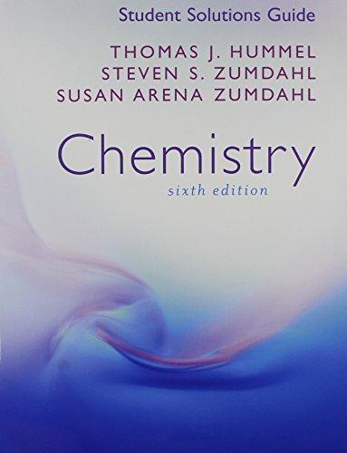 student solutions guide for zumdahl/zumdahls chemistry 6th  zumdahl, steven s., susan a. 0618221638,