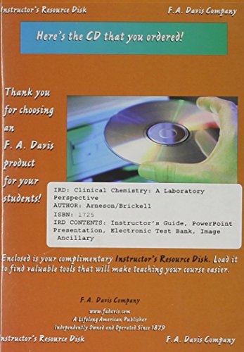 clincial chemistry a laboratory perspective teacher edition  arneson, wendy l. 0803617259, 9780803617254
