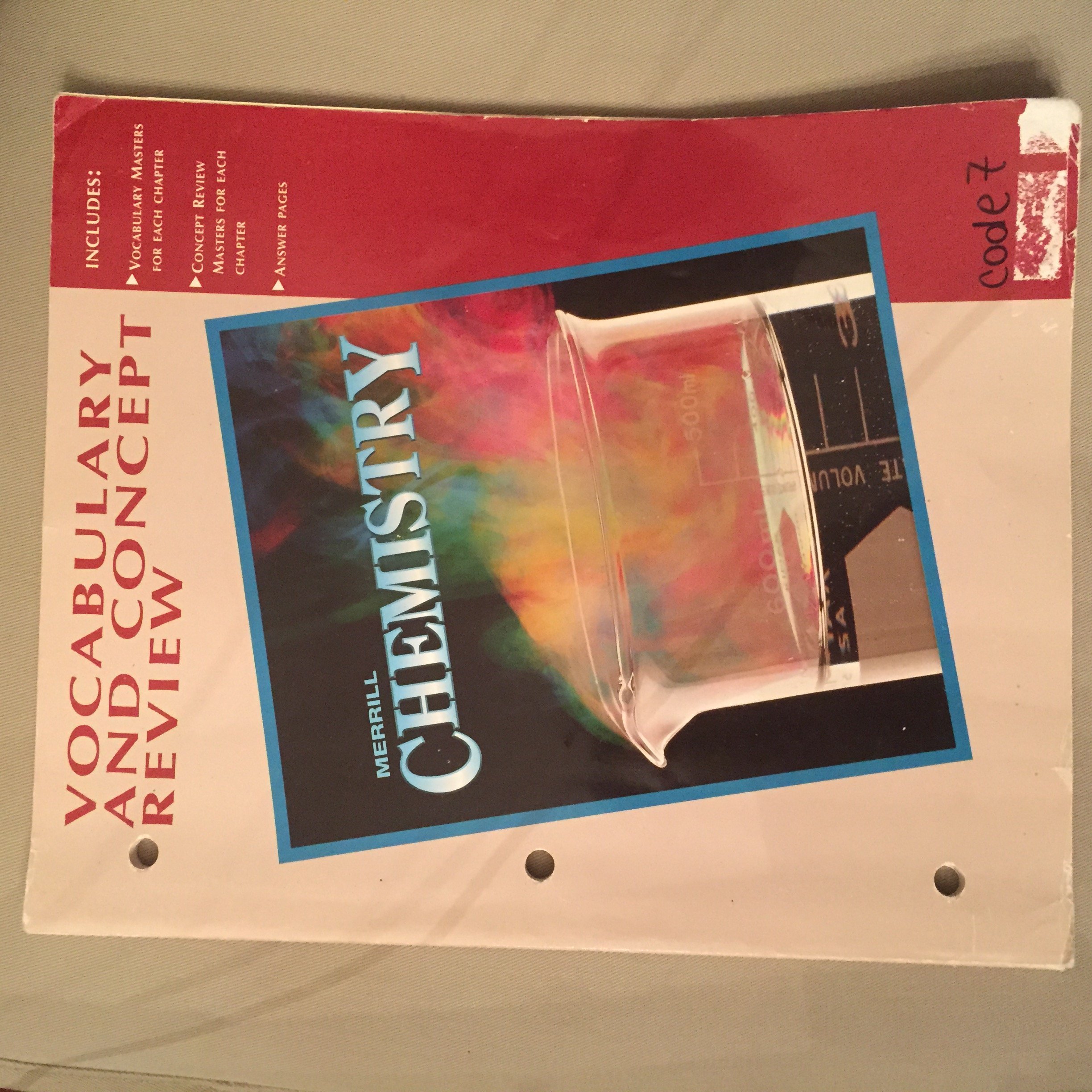 merrill chemistry vocabulary and concept review workbook edition smoot, robert c. 0028272331, 9780028272337