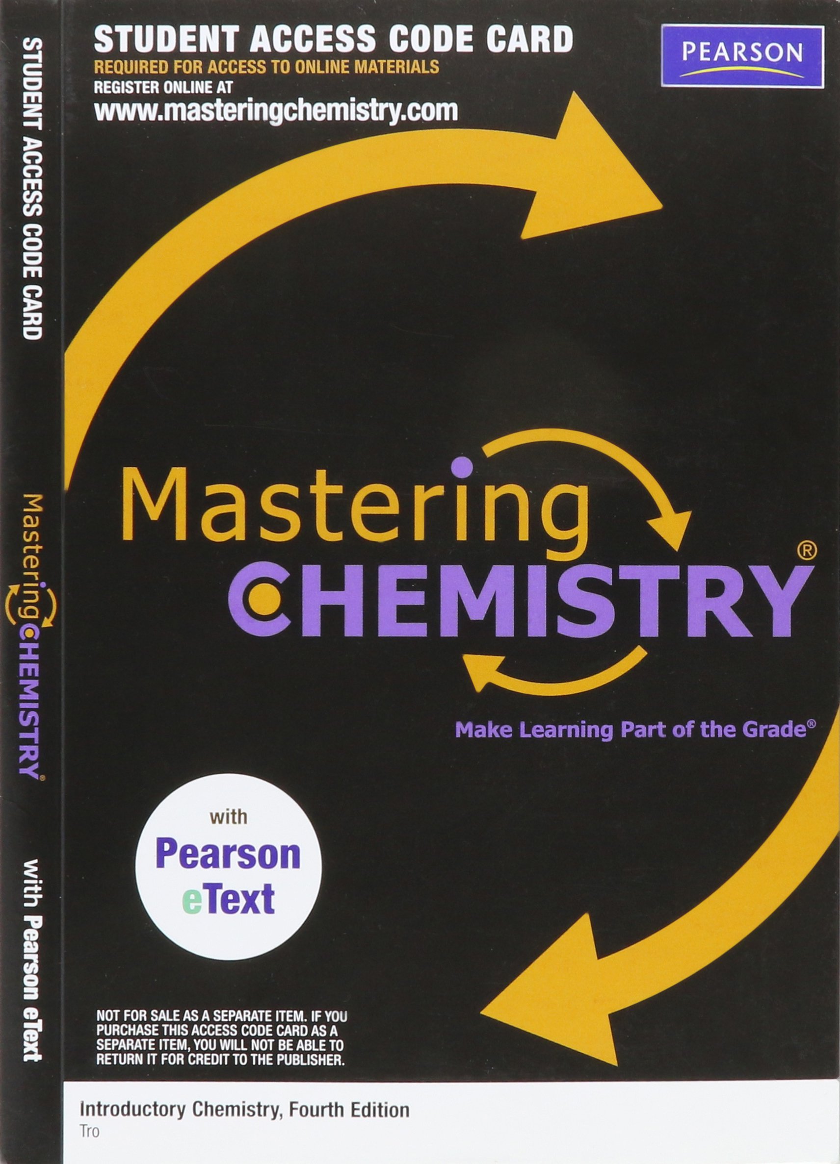 mastering chemistry access code 4th edition tro 032173002x, 9780321730022