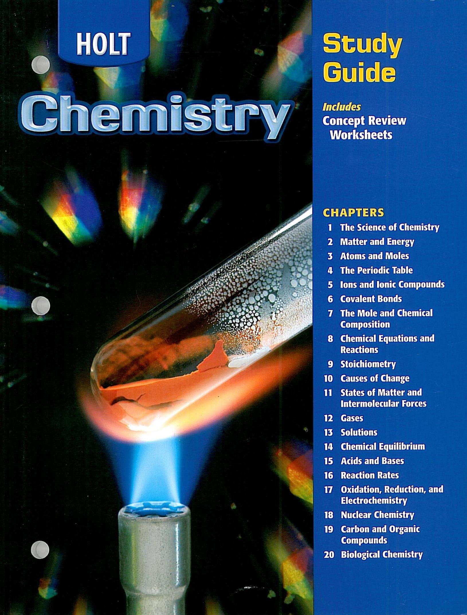 holt chemistry study guide 1st edition holt, rinehart and winston 0030667429, 9780030667428