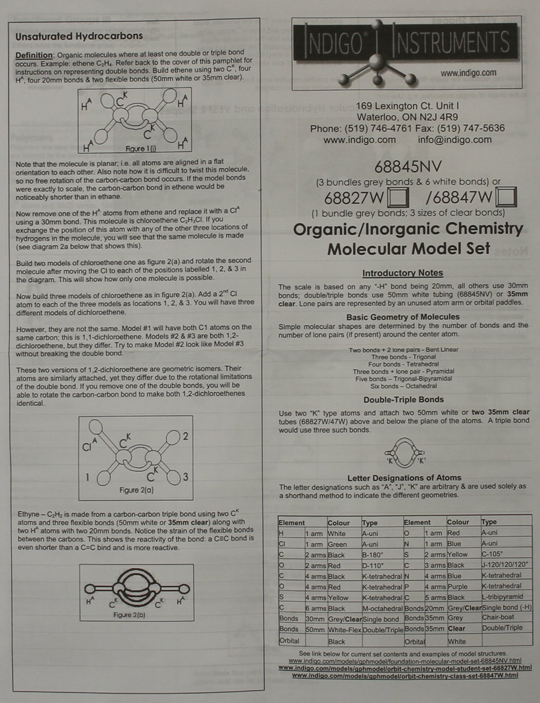basic organic chemistry molecular student set 1st edition indigo instruments 0534491065, 9780534491062