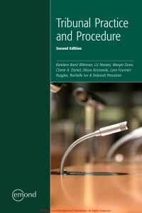 tribunal practice and procedure 2nd edition kandace bond wileman, liz nastasi, margot davis, cherie a.