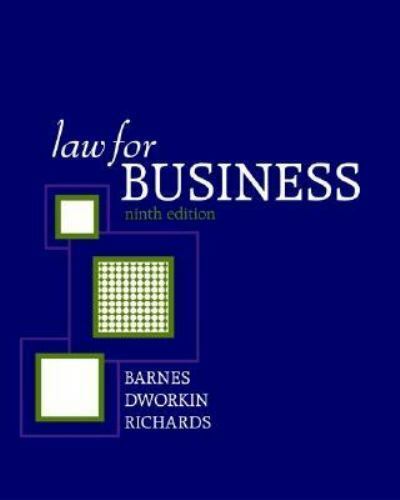 law for business by a james barnes terry m dworkin and eric l richards 1st edition eric l. richards, terry m.