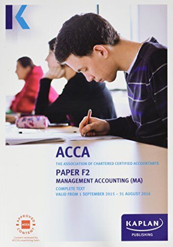 acca f2 management accounting study text 1st edition various 1784154415