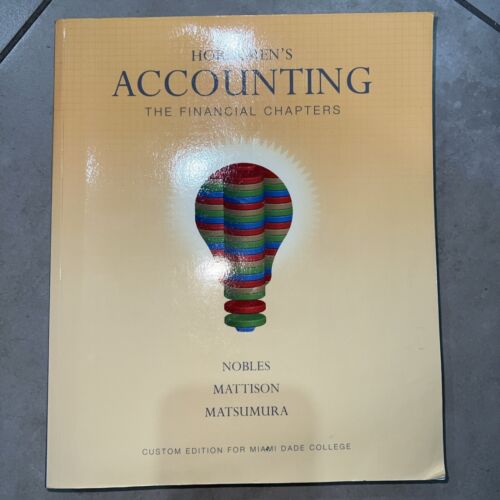 horngrens accounting the financial chapters 1st edition unknown 1269981102