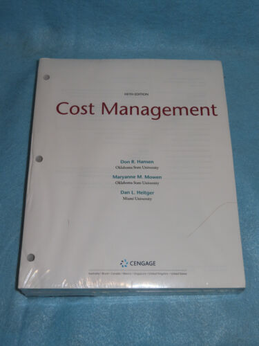 cost management by maryanne m mowen don r hansen and dan l heitger 1st edition maryanne m. mowen, don r.