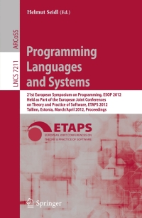programming languages and systems 1st edition helmut seidl 3642288685, 3642288693, 9783642288685,