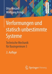 verformungen und statisch unbestimmte systeme 3rd edition otto wetzell, wolfgang krings 3658114614,