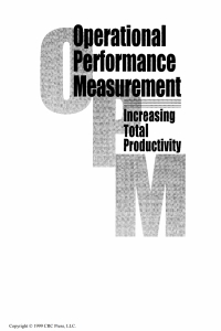 operational performance measurement 1st edition wilfred kaydos 1574440993, 1420049054, 9781574440997,