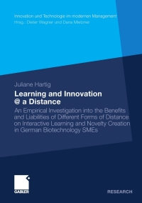 learning and innovation a distance 1st edition juliane hartig 3834931780, 3834969044, 9783834931788,