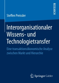 interorganisationaler wissens und technologietransfer 1st edition steffen preissler 3658154535, 3658154543,