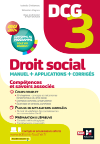 dcg 3 droit social manuel et applications mill sime 2023 2024 1st edition maryse ravat, isabelle chedaneau,
