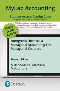mylab accounting with pearson print combo access code for horngrens financial and managerial accounting