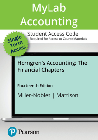 horngrens accounting the financial chapters mylab accounting with pearson access code 14th edition tracie