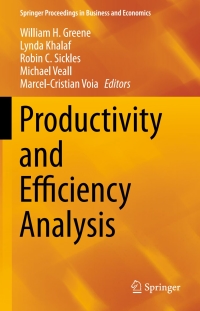 productivity and efficiency analysis 1st edition author 3319232274, 3319232282, 9783319232270, 9783319232287