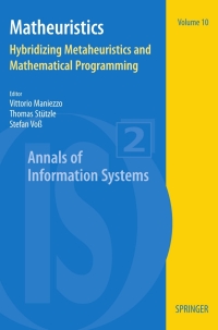 matheuristics 1st edition author 144191305x, 1441913068, 9781441913050, 9781441913067