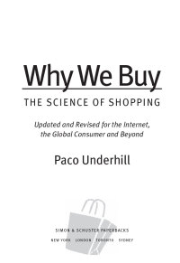 why we buy 1st edition paco underhill 1416595244, 1416561749, 9781416595243, 9781416561743