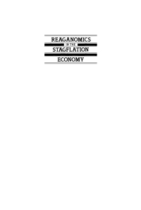 reaganomics in the stagflation economy 1st edition sidney weintraub, marvin goodstein 0812278585, 151281928x,