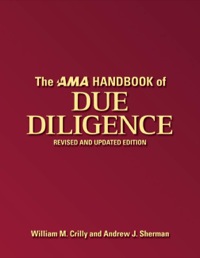 the ama  of due diligence 2nd edition crilly, william m., sherman, andrew j. 081441382x, 9780814413821