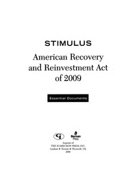 stimulus american recovery and reinvestment act of 2009 1st edition federal government 1605906638,