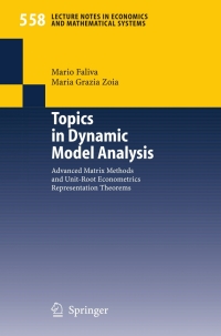 topics in dynamic model analysis 1st edition mario faliva, maria grazia zoia 3540261966, 354029239x,
