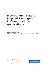 incorporating nature inspired paradigms in computational applications 1st edition mehdi khosrow pour