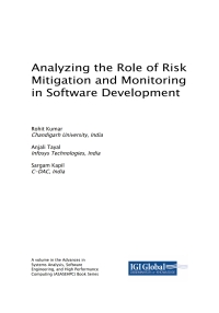 analyzing the role of risk mitigation and monitoring in software development 1st edition rohit kumar, anjali