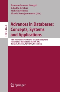 advances in databases concepts systems and applications 1st edition mukesh mohania, p. radha krishna,