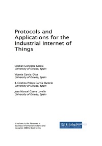 protocols and applications for the industrial internet of things 1st edition cristian gonz?lez garc?a