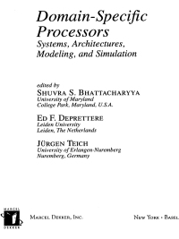 domain specific processors systems architectures modeling and simulation 1st edition shuvra s.