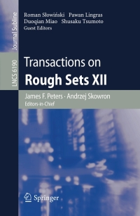 transactions on rough sets xii 1st edition roman slowi?ski, ?pawan lingras, ?duoqian miao 3642144667,