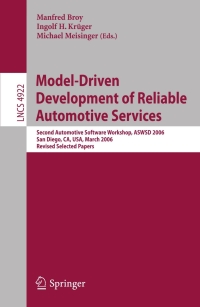 model driven development of reliable automotive services 1st edition manfred broy, ?ingolf kr?ger, ?michael