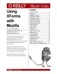 using xforms with mozilla 1st edition j. david eisenberg 0596559569, 1491906081, 9780596559564, 9781491906088