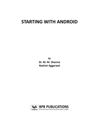 starting with android 1st edition dr. m. m. sharma, rashmi aggarwal 9386551950, 9388176766, 9789386551955,
