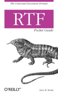 rtf pocket guide 1st edition burke, sean m. 0596004753, 9780596004750