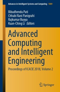 advanced computing and intelligent engineering 1st edition bibudhendu pati, ?chhabi rani panigrahi,