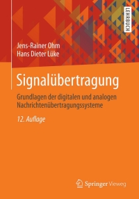 signal bertragung 12th edition jens rainer ohm, hans dieter l?ke 3642539009, 3642539017, 9783642539008,