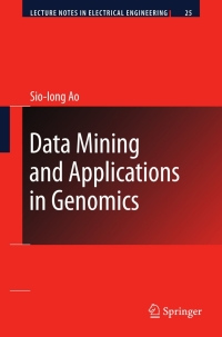 data mining and applications in genomics 1st edition sio iong ao 1402089740, 1402089759, 9781402089749,