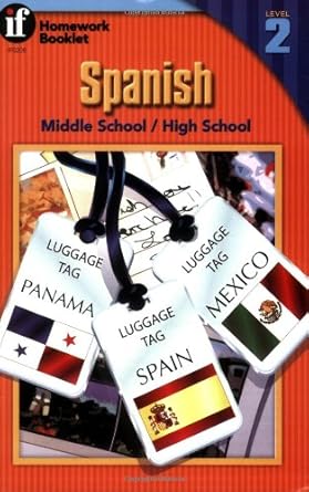 spanish homework booklet middle school / high school level 2 1st edition rose thomas 0880129883,